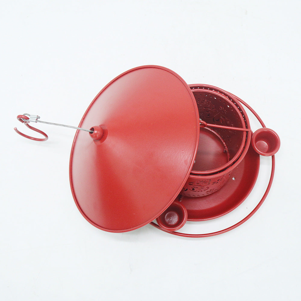 Metal Bird Feeder for Outside Retractable Hanging Feeder