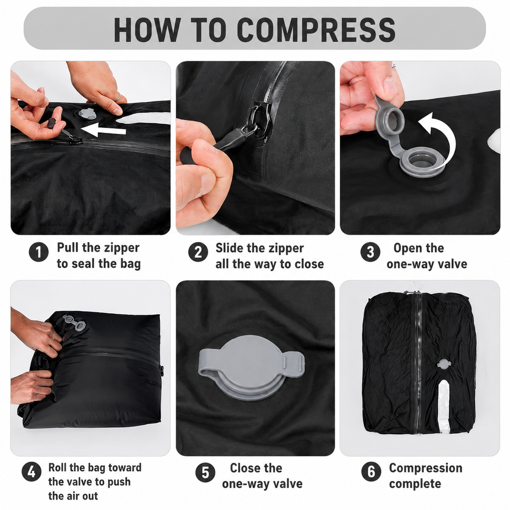 17L Travel Compression Bag with Pump for Clothes & Luggage