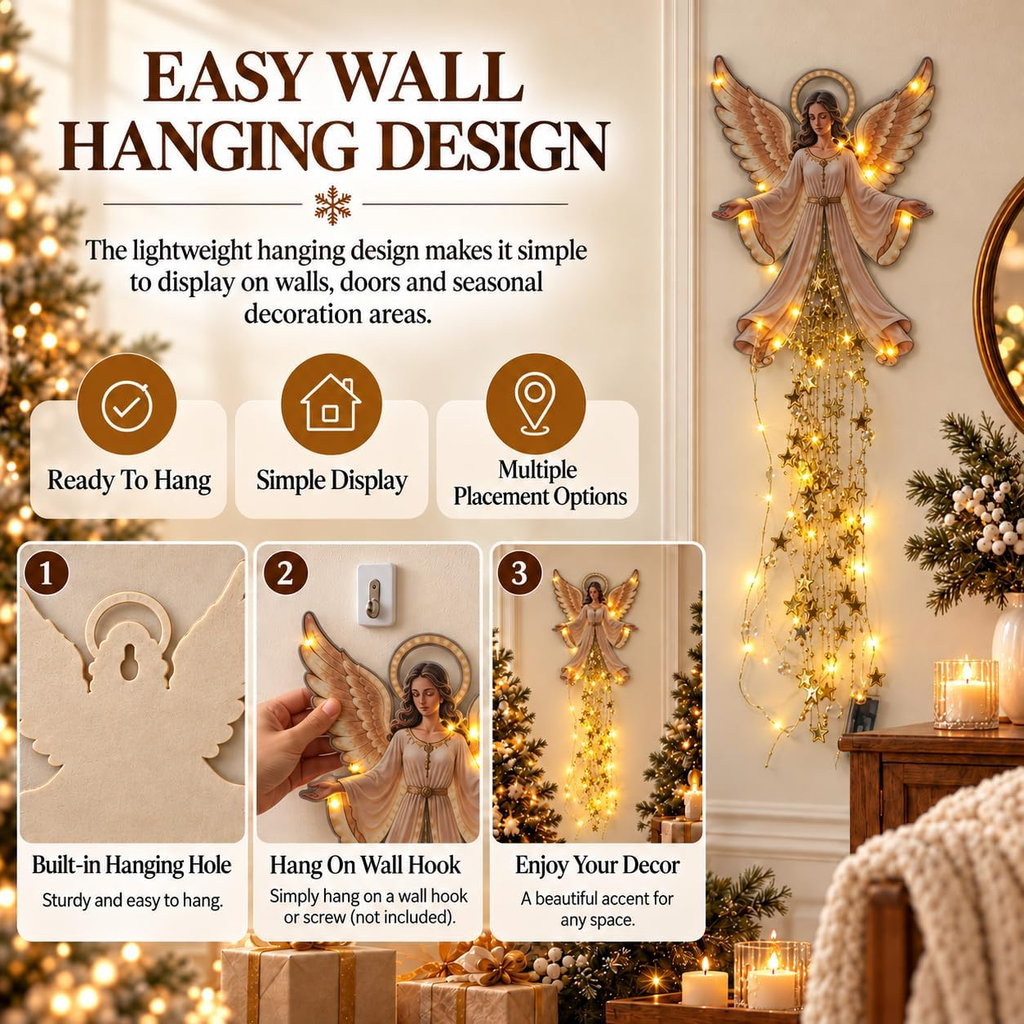 Angel Blessing Starfall Wall Light