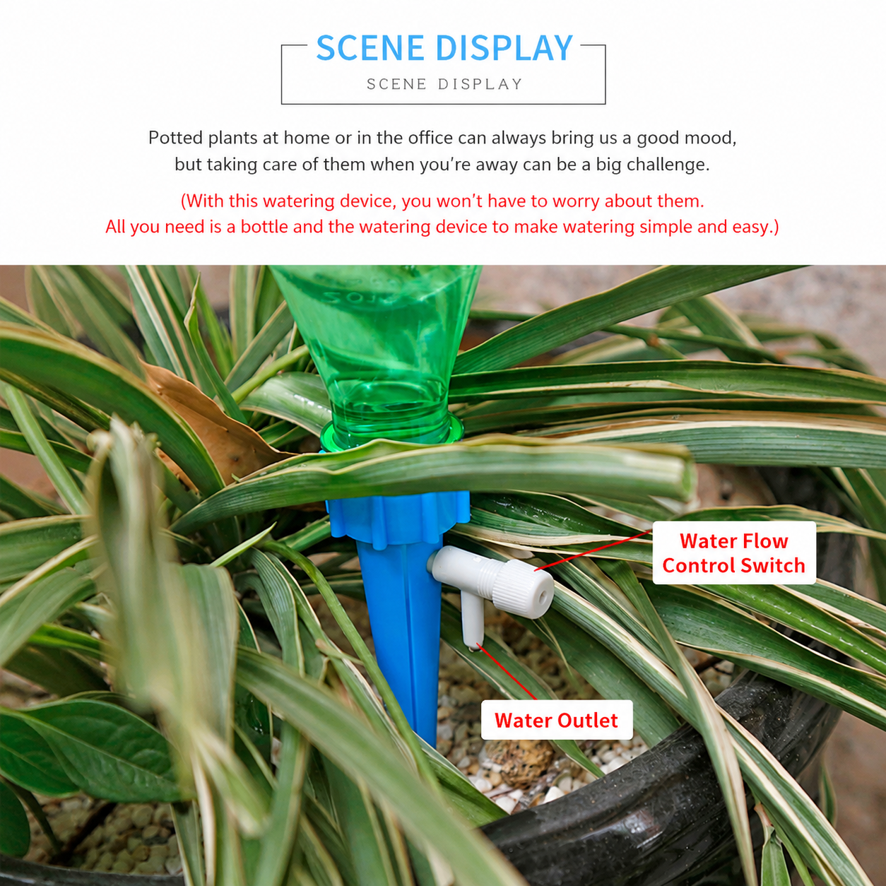 Automatic Plant Watering Spikes for Vacation Plant Care