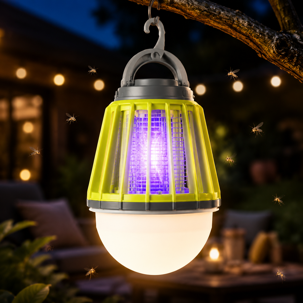2000mAh Rechargeable Mosquito Killer Lamp Camping Lantern with UV Light