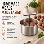 Stainless Steel 6-Hole Meatball Maker, Quick DIY Tool for Meat Balls, Fish Balls, Veggie Balls & Ice Cream