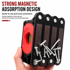 Foldable Magnetic Level Tool with Multi-Angle Bubble Vials, 5 Section Folding Level