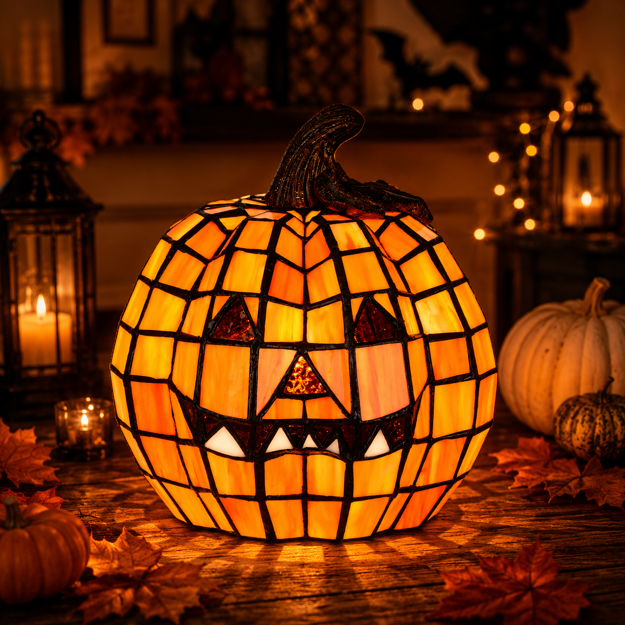 Halloween Pumpkin Light USB Powered Jack O Lantern Lamp for Table Decor