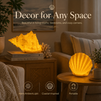 2-Piece Coastal Seashell & Conch Night Light Set