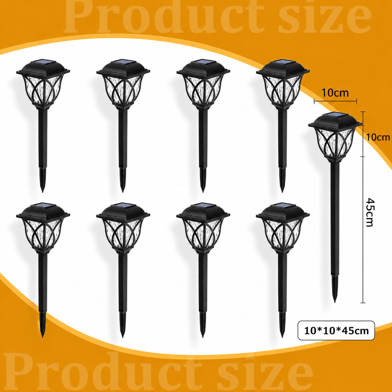 6 Pack LED Solar Pathway Lights for Gardens and Pathways