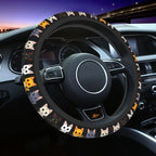 Cat Steering Wheel Cover - Stretch Anti-Slip Neoprene, 15 Inch