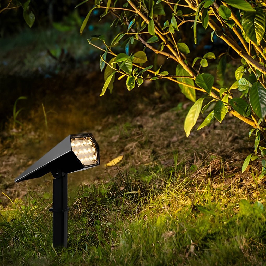 Flood Spike Light Adjustable Solar Spotlight with Cool White & Warm White Modes