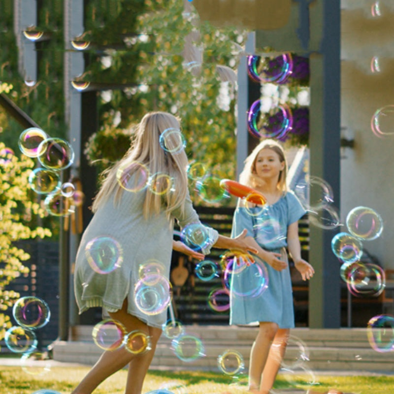 Bubble machine for outdoor parties and family activities