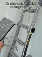 Foldable Ladder Work Platform Aluminum Step Ladder Shelf
