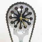 Rotating Gear Clock with Moving Gears, USB Powered Mechanical Tabletop Clock