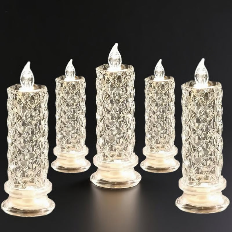 Acrylic LED Flameless Candle with Color-Changing Lights