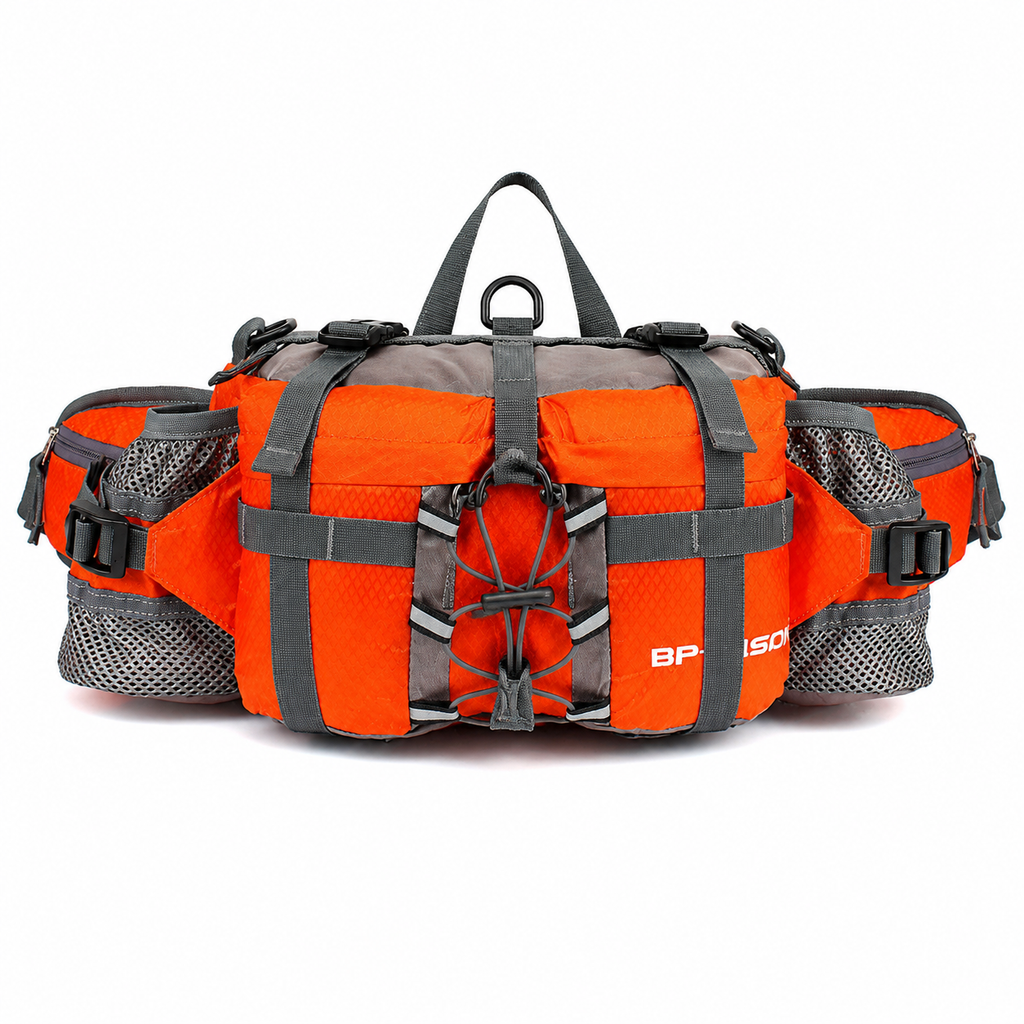 Hiking Waist Pack with Water Bottle Holders, Multi-Pocket Outdoor Waist Bag