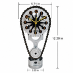 Rotating Gear Clock with Moving Gears, USB Powered Mechanical Tabletop Clock