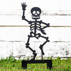 6-Piece Halloween Skeleton Yard Stakes Set - Outdoor Lawn Decorations