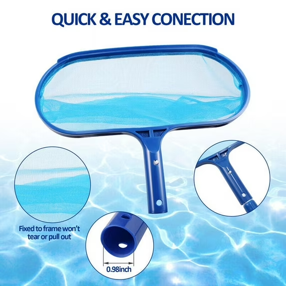 Swimming Pool Rake with Fine Mesh Net & Telescopic Pole