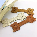 3 Pack Leather Magnetic Bookmark Clips Cat and Dog Paw Design