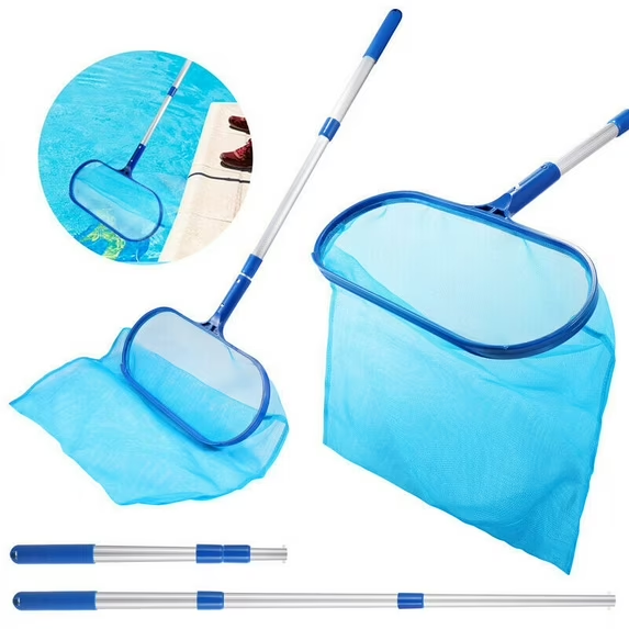 Swimming Pool Rake with Fine Mesh Net & Telescopic Pole