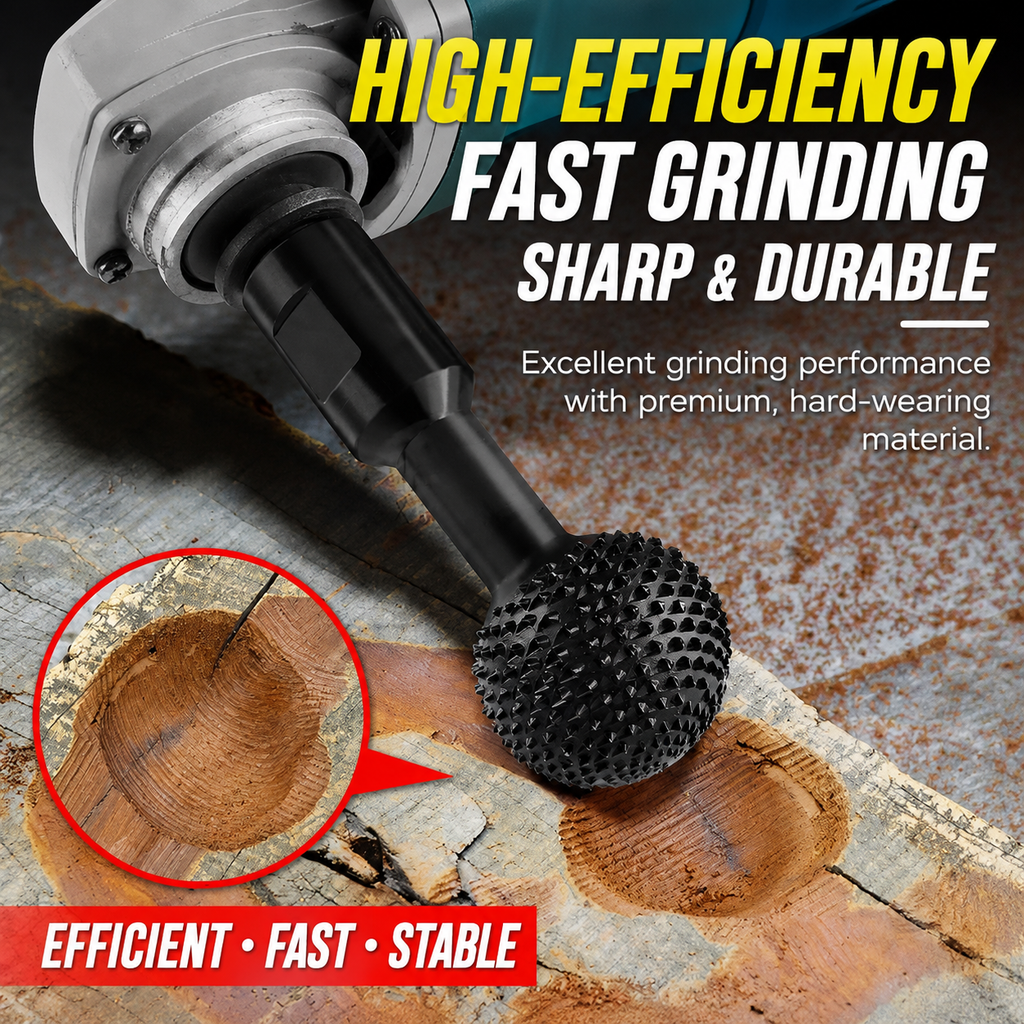 Rotary Wood Carving Rasp Tool for Angle Grinder, Carbon Steel