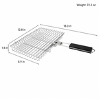 Stainless Steel BBQ Grill Basket with Locking Handle