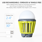 2000mAh Rechargeable Mosquito Killer Lamp Camping Lantern with UV Light