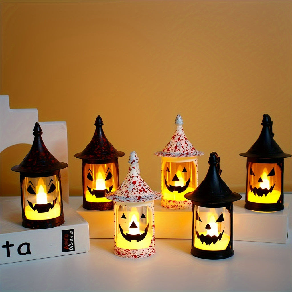 Halloween Pumpkin Light, Witch Hat Lantern LED Tabletop Decor