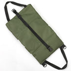 Roll Up Tool Bag with 5 Zippered Pockets Canvas Tool Organizer