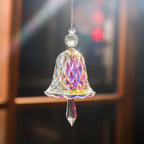 2-Piece Rainbow Glass Bell Suncatcher – Hanging Window Decor