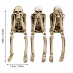 Halloween Skeleton Decor Resin Figurine Shelf Sitter for Tabletop Display
