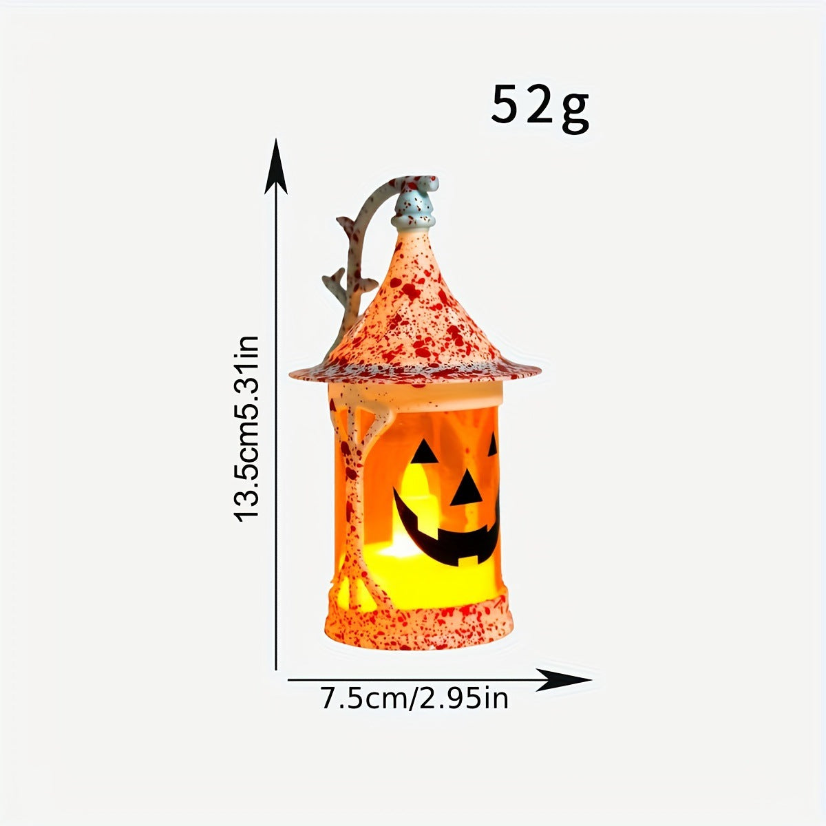 Halloween Pumpkin Light, Witch Hat Lantern LED Tabletop Decor