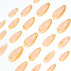 24-Piece French Gold Starburst Short Almond Press-On Nails