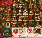Overview of all mini brick ornament designs and hanging steps