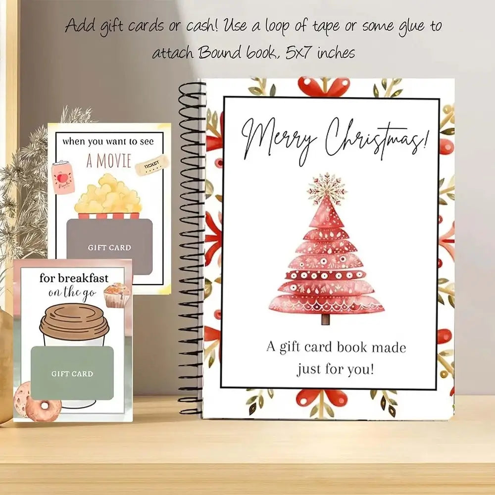 Christmas Gift Card Book – DIY Spiral-Bound Christmas Gift Card Holder Book