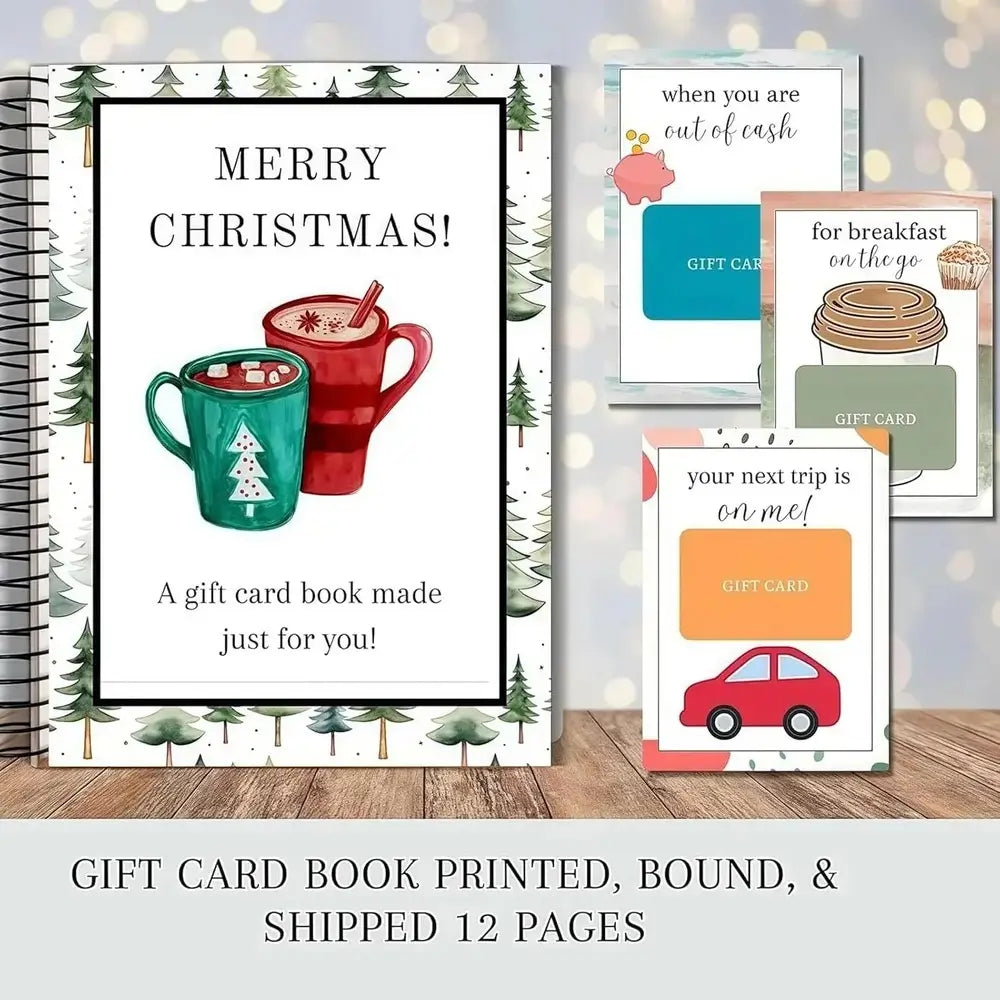Christmas Gift Card Book – DIY Spiral-Bound Christmas Gift Card Holder Book