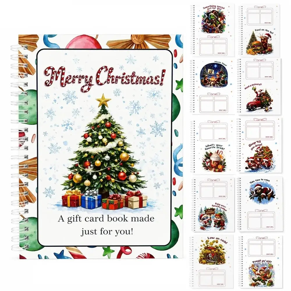 Christmas Gift Card Book – DIY Spiral-Bound Christmas Gift Card Holder Book
