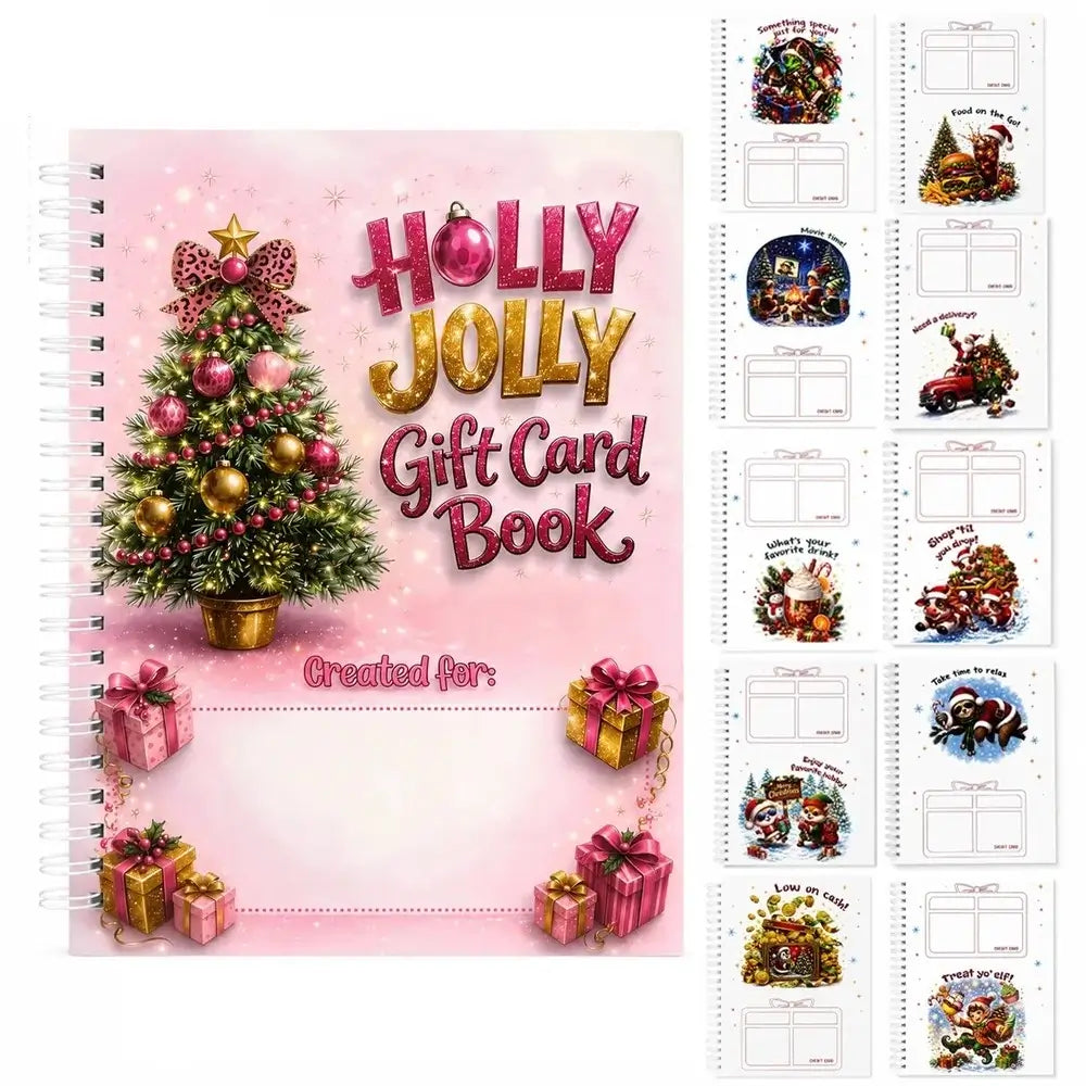 Christmas Gift Card Book – DIY Spiral-Bound Christmas Gift Card Holder Book