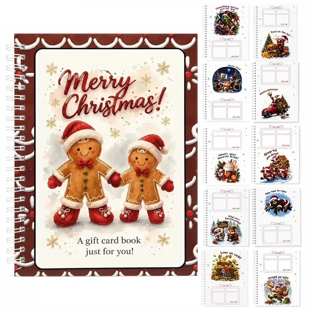 Christmas Gift Card Book – DIY Spiral-Bound Christmas Gift Card Holder Book