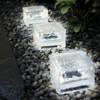 Outdoor Solar Ice Cube Lights, LED Step Lights for Garden Path & Patio