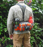 Hiking Waist Pack with Water Bottle Holders, Multi-Pocket Outdoor Waist Bag