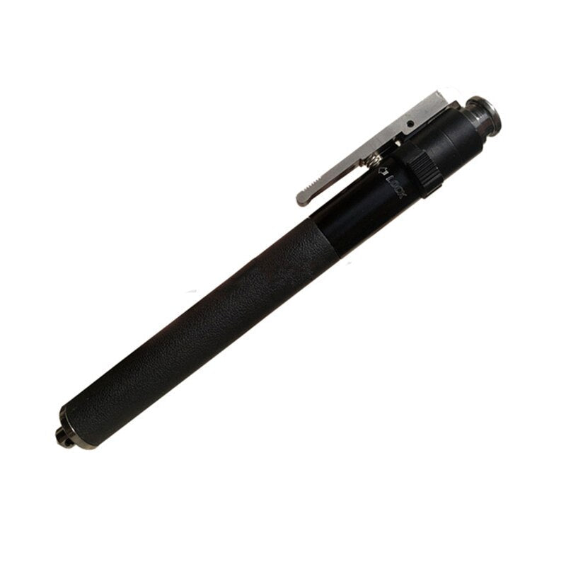 Collapsed black telescoping stick shown on a plain background