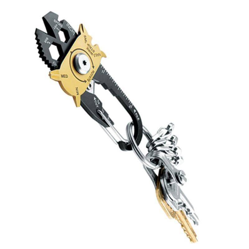 20-in-1 EDC Pocket Multi Tool with Keychain Clip, Portable Camping Tool