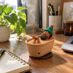 Spa Day Gnome Ceramic Incense Burner