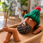 Spa Day Gnome Ceramic Incense Burner