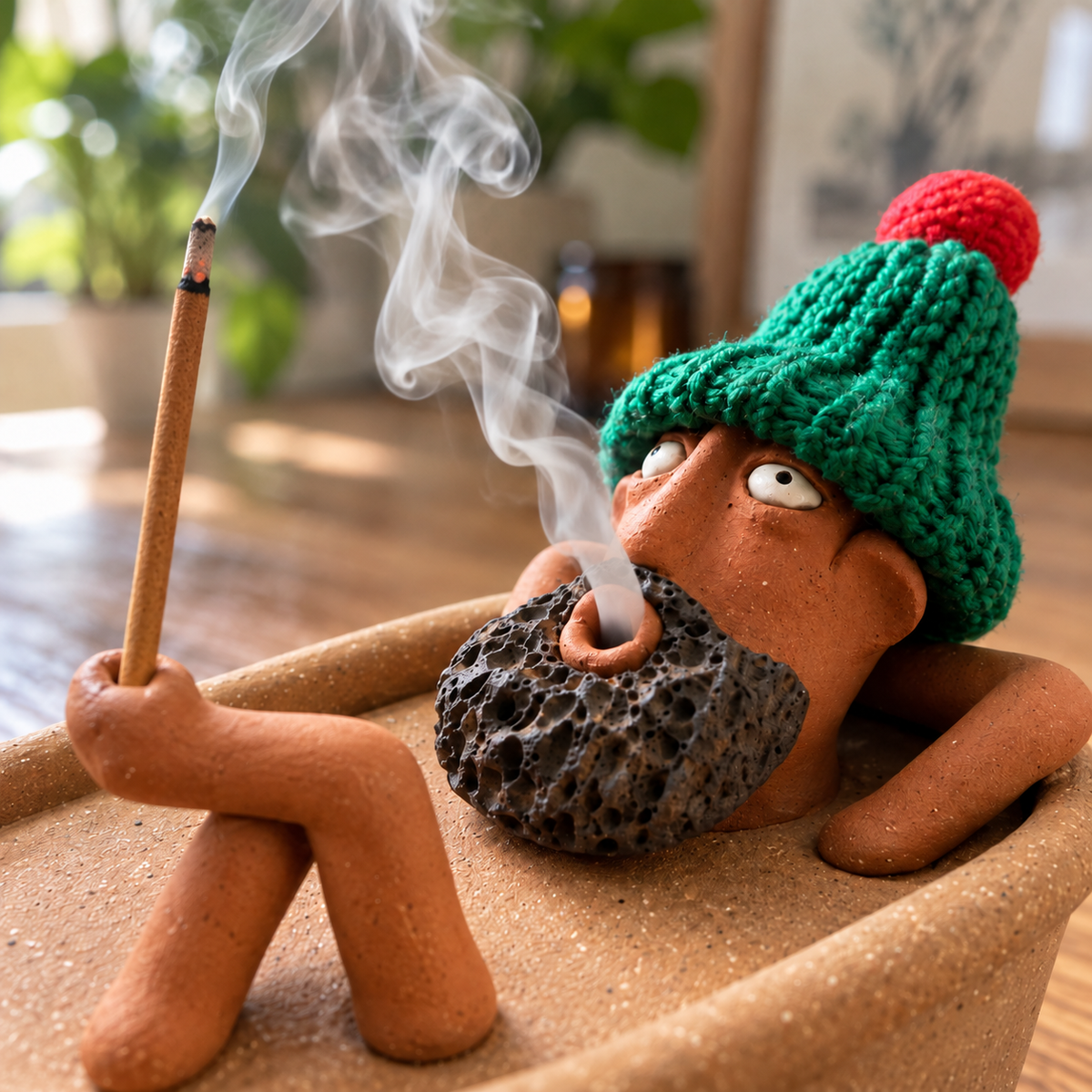 Spa Day Gnome Ceramic Incense Burner