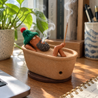 Spa Day Gnome Ceramic Incense Burner