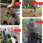 2-in-1 Cordless Tiller Cultivator with Extension Pole - Lightweight Electric Garden Tiller for Soil Loosening & Weeding