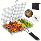 Stainless Steel BBQ Grill Basket with Locking Handle