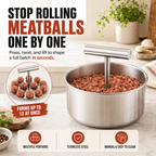 Stainless Steel 6-Hole Meatball Maker, Quick DIY Tool for Meat Balls, Fish Balls, Veggie Balls & Ice Cream