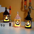 Halloween Pumpkin Light, Witch Hat Lantern LED Tabletop Decor