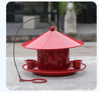 Metal Bird Feeder for Outside Retractable Hanging Feeder